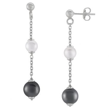 Boucles d'oreilles pendants argent perles Jourdan - AJF210136E