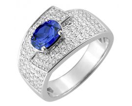 Bague or diamants & saphir - 1.6031.S1