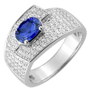 Bague or diamants & saphir - 1.6031.S1