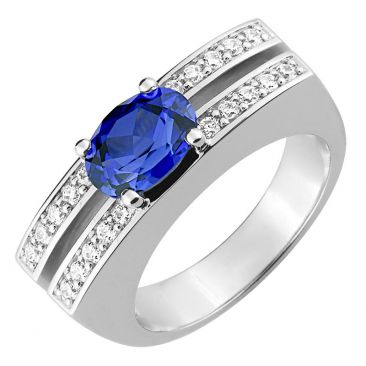 Bague or diamants & saphir - 1.6032.S1