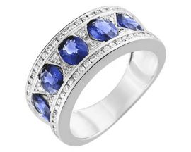 Bague or diamants & saphir - MD018GSKB