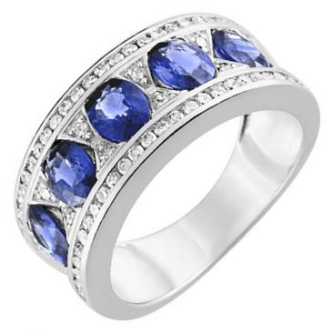 Bague or diamants & saphir - MD018GSKB