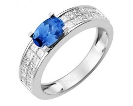 Bague or diamants & saphir - 7T003GSB2