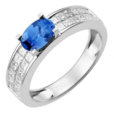 Bague or diamants & saphir - 7T003GSB2