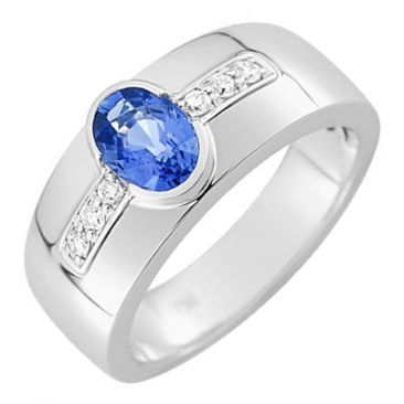 Bague or diamants & saphir - 7VQ075GSB