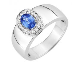 Bague or diamants & saphir - 7VU3GSCB2