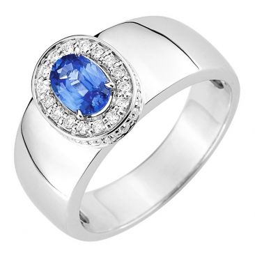 Bague or diamants & saphir - 7VU3GSCB2