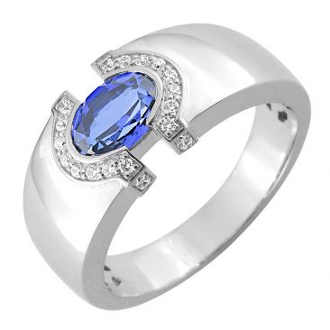 Bague or diamants & saphir - 1.6027.S1