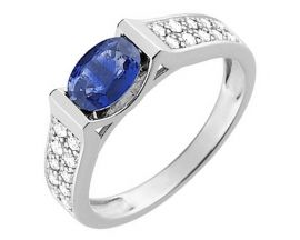 Bague or diamants & saphir - MD010GSKB