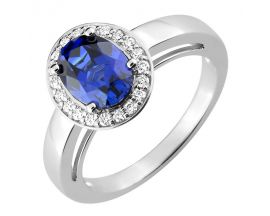 Bague or diamants & saphir - 1.6017.S1