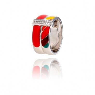 Bague argent oxydes Una Storia - BG14014