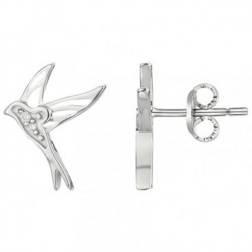 Boucles d'oreilles boutons argent oxydes Phebus - 70400773