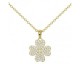 Collier trèfle plaqué or oxydes Phebus - 76700369