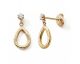 Boucles d'oreilles pendantes or & oxydes Stepec - nBIPJS