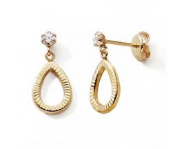 Boucles d'oreilles pendantes or & oxydes Stepec - nBIPJS