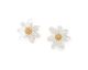 MARGUERITE boucles doreilles puces nacre blanche