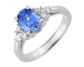 Bague or diamants & saphir - 1.6118.S1
