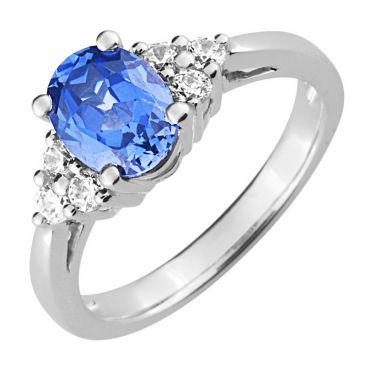 Bague or diamants & saphir - 1.6118.S1