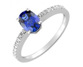 Bague or diamants & saphir - 1.6022.S1