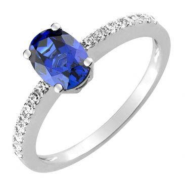 Bague or diamants & saphir - 1.6022.S1