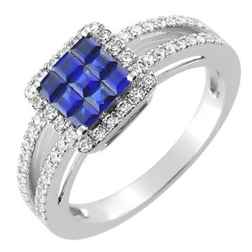 Bague or diamants & saphir - 1.6026.S1