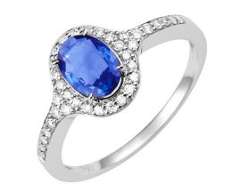 Bague or diamants & saphir - 7002GSCB2