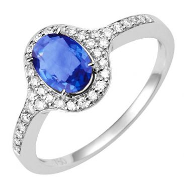 Bague or diamants & saphir - 7002GSCB2