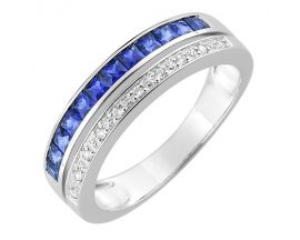 Bague or diamants & saphir - 1.6142.S1