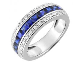 Bague or diamants & saphirs - 1.6030.S1
