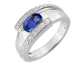Bague or diamants & saphir - 1.6119.S1