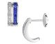 Boucles d'oreilles boutons or diamant(s) & saphir(s) - 2.6068.S1