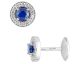 Boucles d'oreilles boutons or diamant(s) & saphir(s) - 2.6033.S1