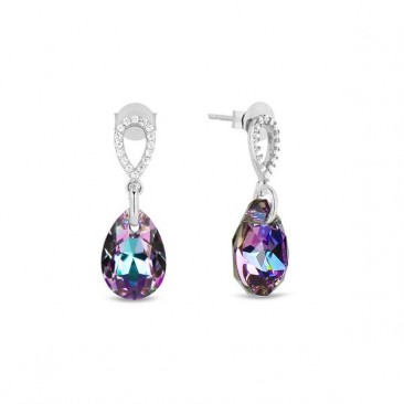 Boucles d'oreilles pendants argent et cristal Spark - A0270V
