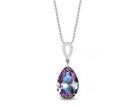 Collier argent et cristal Spark - A0271V