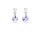 Boucles d'oreilles pendants coeurs argent et cristal Spark - A431AB