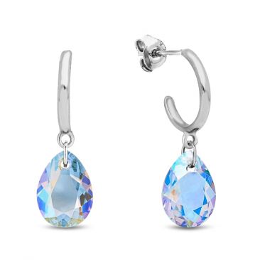 Boucles d'oreilles pendants argent et cristal Spark - A0563A