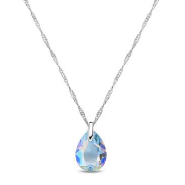 Collier argent et cristal Spark - A0564A