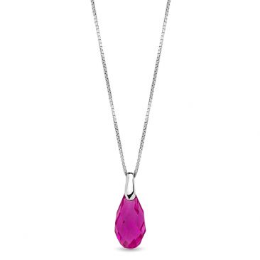 Collier argent et cristal Spark - A0572FF