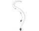 Collier dos argent et cristal Spark - A0576BB