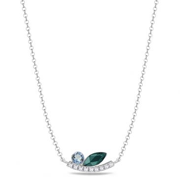 Collier argent et cristal Spark - A0577EM