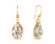 Boucles d'oreilles dormeuses argent doré et cristal Spark - G0575C