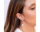 Boucles d'oreilles pendants argent perles & oxydes LINEARGENT - 16332-A