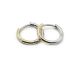 Boucles d'oreilles argent bicolore LINEARGENT - 19329-A