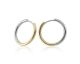 Boucles d'oreilles argent bicolore LINEARGENT - 19331-A