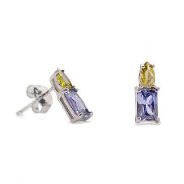 Boucles d'oreilles argent oxydes LINEARGENT - 19518-B-A