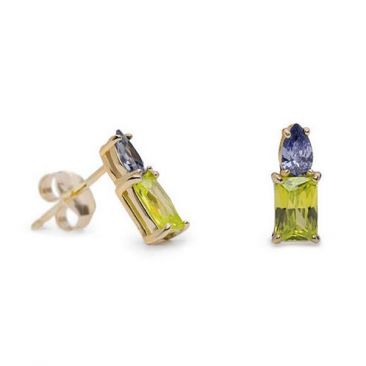 Boucles d'oreilles argent oxydes LINEARGENT - 19518-V-A