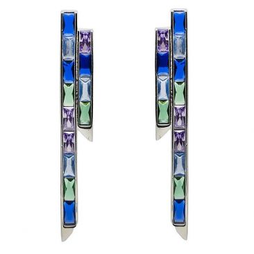 Boucles d'oreilles argent & oxydes zirconium LINEARGENT - 19550-A