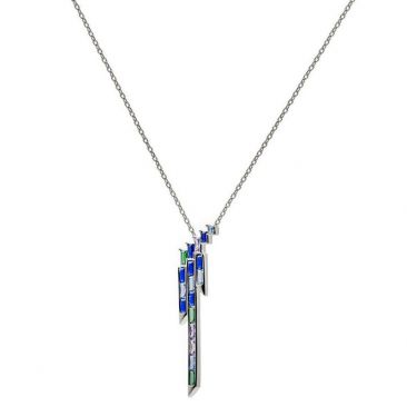 Collier argent et oxydes LINEARGENT - 19550-PE