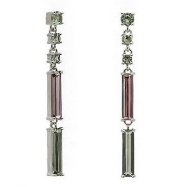 Boucles d'oreilles argent & oxydes zirconium LINEARGENT - 19564-A