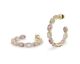 Boucles d'oreilles argent doré oxydes LINEARGENT - 19566-R-A